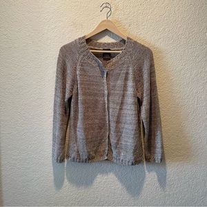 Lorena Antoniazzi ltaupe multicolored champagne sparkle sequins cardigan, 46